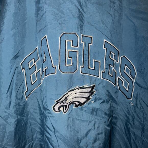 VTG Logo 7 Men’s Philadelphia Eagles Pullover V Neck Size XL 90’s NFL Green - Picture 3 of 7